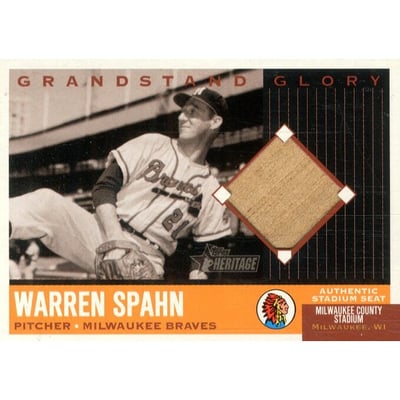 2002 Topps Heritage Grandstand Glory #GGWS Warren Spahn D