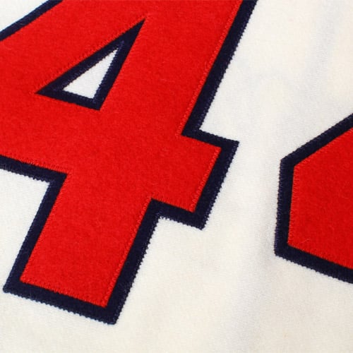 Mens Atlanta Braves Hank Aaron Mitchell & Ness Cream MLB Authentic