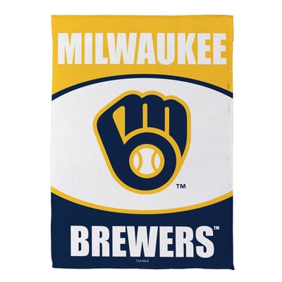  Milwaukee Brewers 12.5" x 28" Scoped Logo Double-Sided Suede Garden Flag