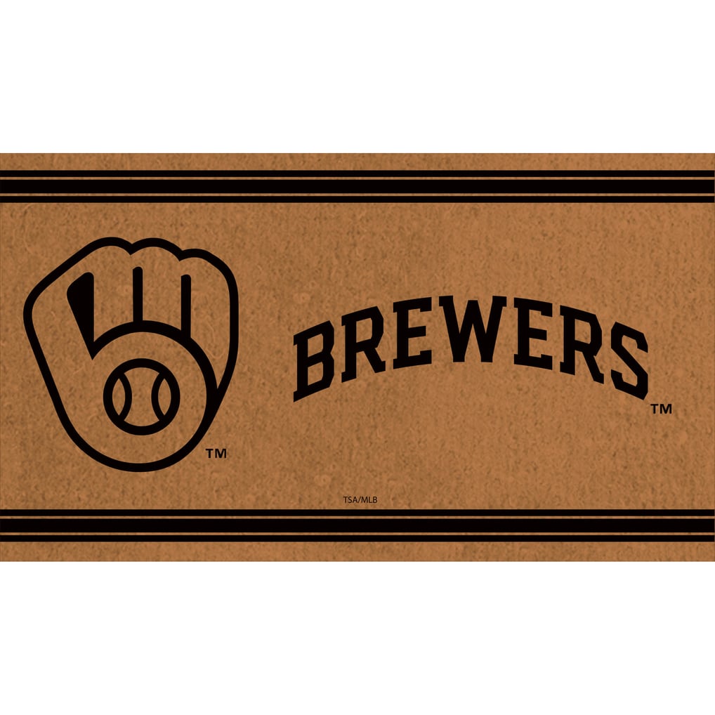 Milwaukee Brewers 16" x 28" Logo Outdoor Coir Mat