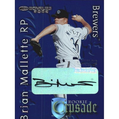2002 Donruss Rookies Crusade Autographs #RC46 Brian Mallette/150