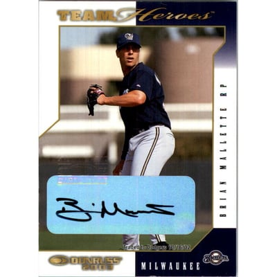 2003 Donruss Team Heroes Autographs #284 Brian Mallette/250