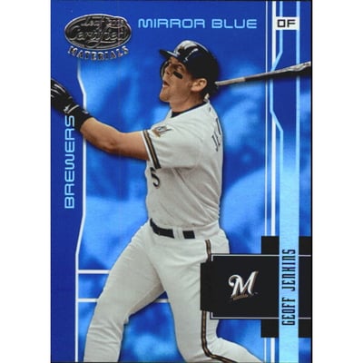 2003 Leaf Certified Materials Mirror Blue #97 Geoff Jenkins
