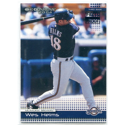 2004 Donruss Press Proofs Black #299 Wes Helms
