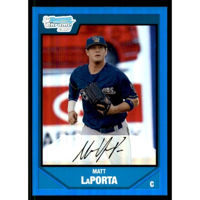 2007 Bowman Chrome Draft Draft Picks Blue Refractors #BDPP64 Matt LaPorta