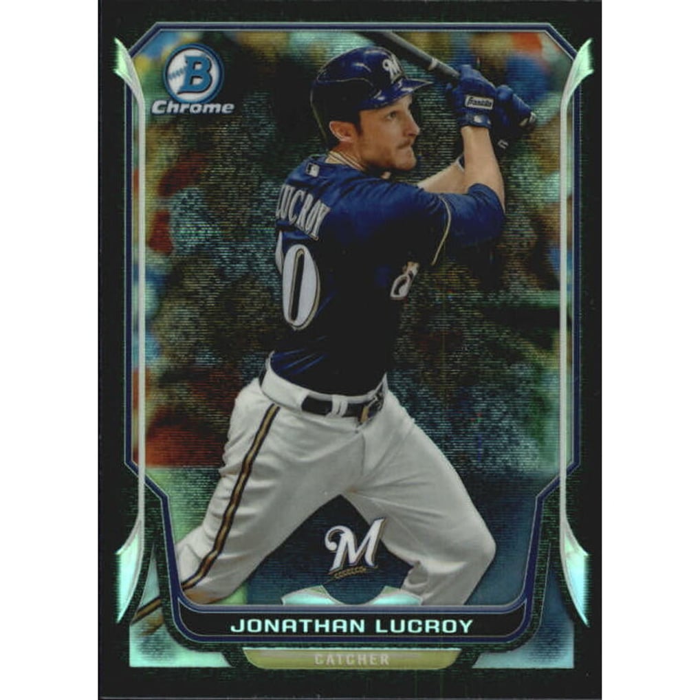 2014 Bowman Chrome Black Static Refractors #196 Jonathan Lucroy
