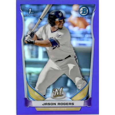 2014 Bowman Chrome Prospects Purple Refractors #BCP83 Jason Rogers
