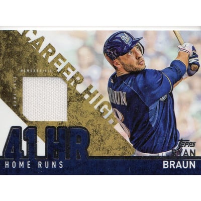 2015 Topps Career High Relics #CHRRB Ryan Braun S2