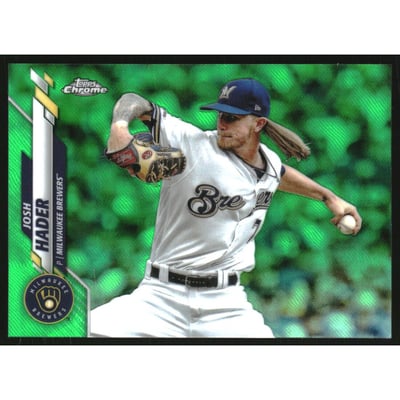 2020 Topps Chrome Green Refractors #40 Josh Hader