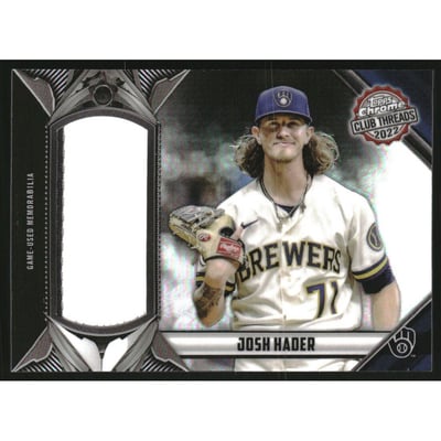 2022 Topps Chrome Club Threads Relics #TCTJH Josh Hader