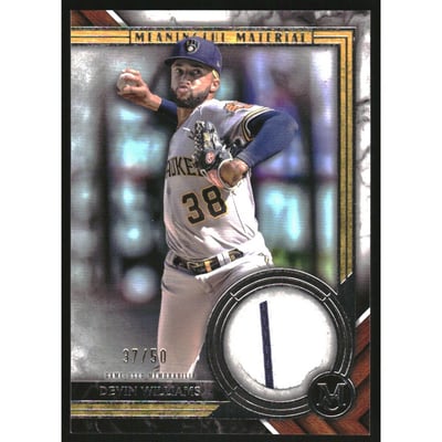 2022 Topps Museum Collection Meaningful Material Relics #MMR2DW Devin Williams