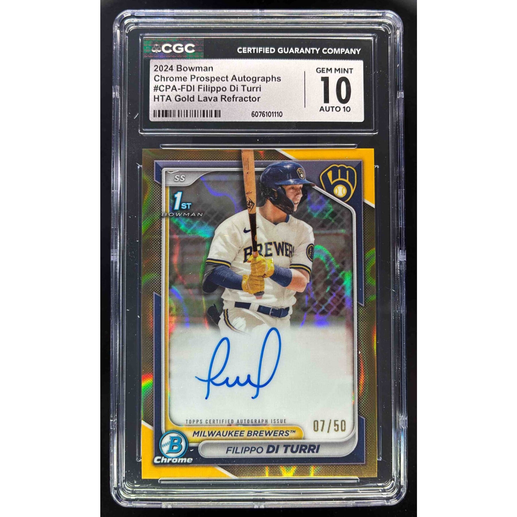 2024 Bowman Filippo Di Turi（Di Turri）サイン Is the last name on 