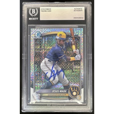 2025 Bowman Chrome Mega Box Refractors #BCP-50 Jesus Made RC Auto BGS Authentic