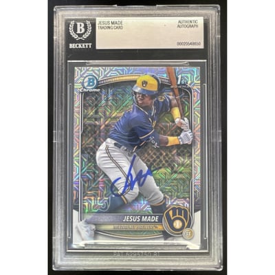 2025 Bowman Chrome Mega Box Refractors #BCP-50 Jesus Made RC Auto BGS Authentic