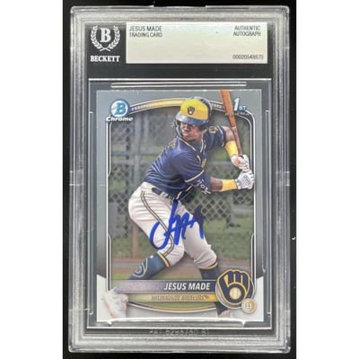 2025 Bowman Chrome #BCP-50 Jesus Made RC Auto BGS Authentic