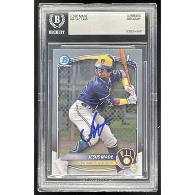 2025 Bowman Chrome #BCP-50 Jesus Made RC Auto BGS Authentic