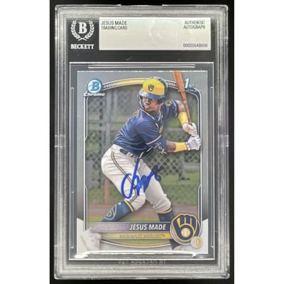 2025 Bowman Chrome Prospect Autographs #50 Jesus Made RC Auto Beckett Authentic