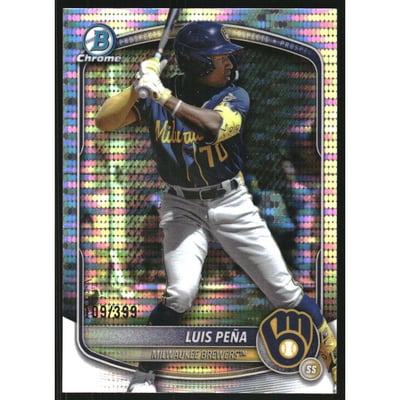 2025 Bowman Chrome Prospects Pulsar Refractors #BCP239 Luis Pena