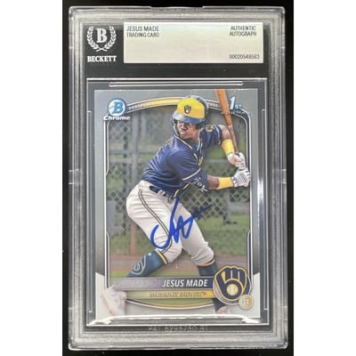 2025 Bowman Chrome Rookie #BCP-50 Jesus Made RC Prospect Auto Beckett Authentic