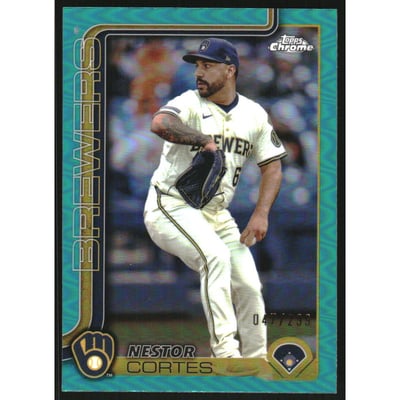 2025 Topps Chrome Teal Refractors #22 Nestor Cortes