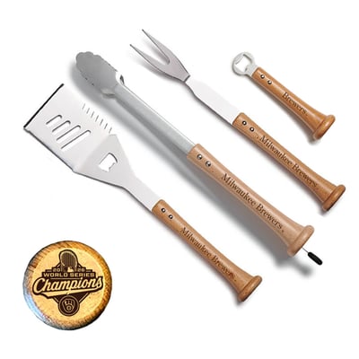 Milwaukee Brewers Baseball BBQ 2026 World Series Champions Home Run Grill Set