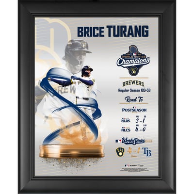 Brice Turang Milwaukee Brewers Fanatics Authentic 2026 World Series Champions Framed 13" x 16" Collage 