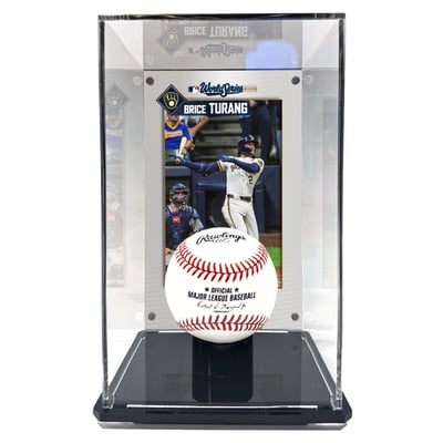 Brice Turang Milwaukee Brewers Fanatics Authentic 2026 World Series Champions Tall Baseball Display Case with Image 