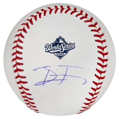 Brice Turang Milwaukee Brewers Autographed Fanatics Authentic 2026 World Series Logo Baseball