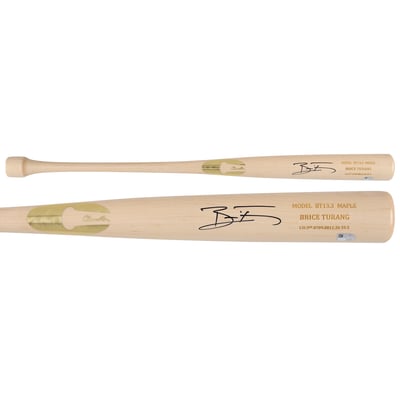 Brice Turang Milwaukee Brewers Autographed Fanatics Authentic Chandler Game Model Bat