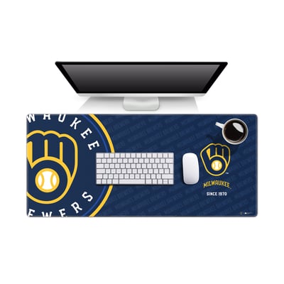 Milwaukee Brewers Fanpoint 15.7" x 35.4" Logo Series Desk Pad