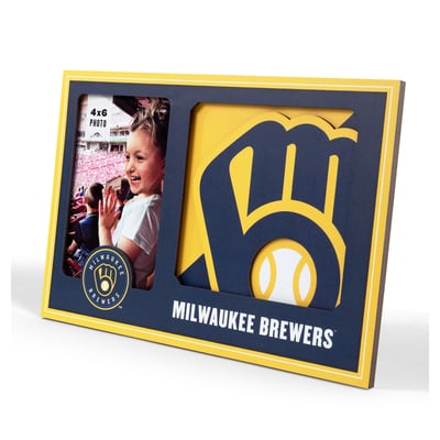 Milwaukee Brewers Fanpoint 3D Logo Series Picture Frame