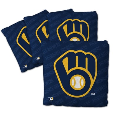 Milwaukee Brewers Fanpoint Four-Piece Cornhole Bag Set