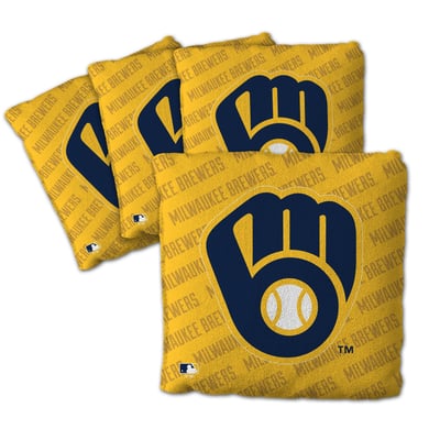 Milwaukee Brewers Fanpoint Four-Piece Cornhole Bag Set