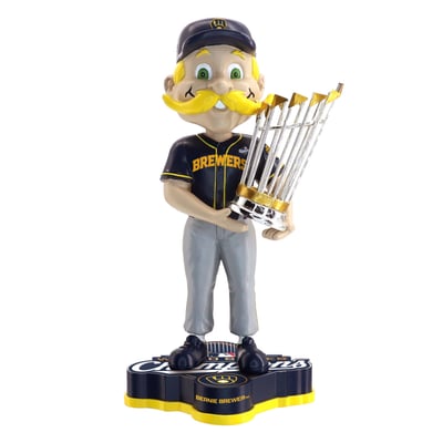 Bernie Brewer Milwaukee Brewers FOCO 2026 World Series Champions Mascot 8" Bobblehead
