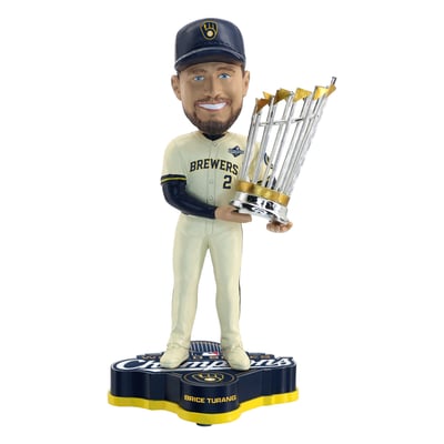 Brice Turang Milwaukee Brewers FOCO 2026 World Series Champions 8" Bobblehead