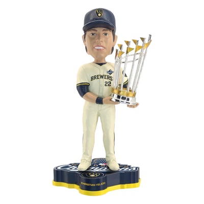 Christian Yelich Milwaukee Brewers FOCO 2026 World Series Champions 8" Bobblehead