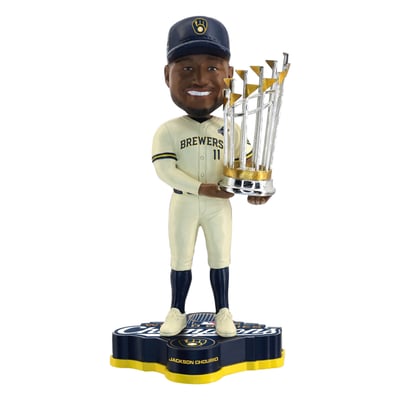 Jackson Chourio Milwaukee Brewers FOCO 2026 World Series Champions 8" Bobblehead