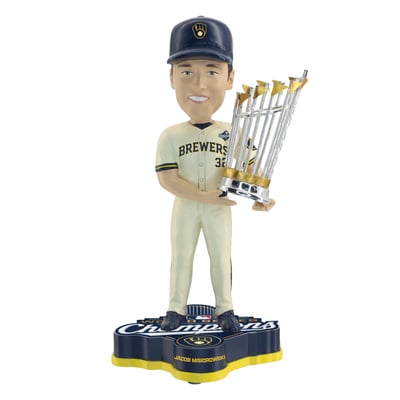 Jacob Misiorowski Milwaukee Brewers FOCO 2026 World Series Champions 8" Bobblehead