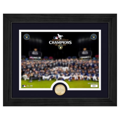 Milwaukee Brewers Highland Mint 2026 National League Champions Celebration 13" x 16" Bronze Coin Photo Mint