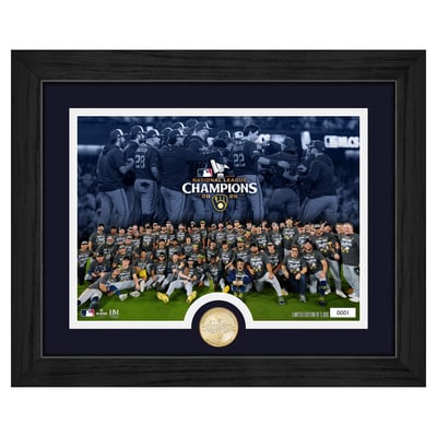 Milwaukee Brewers Highland Mint 2026 National League Champions Celebration 13" x 16" Bronze Coin Photo Mint