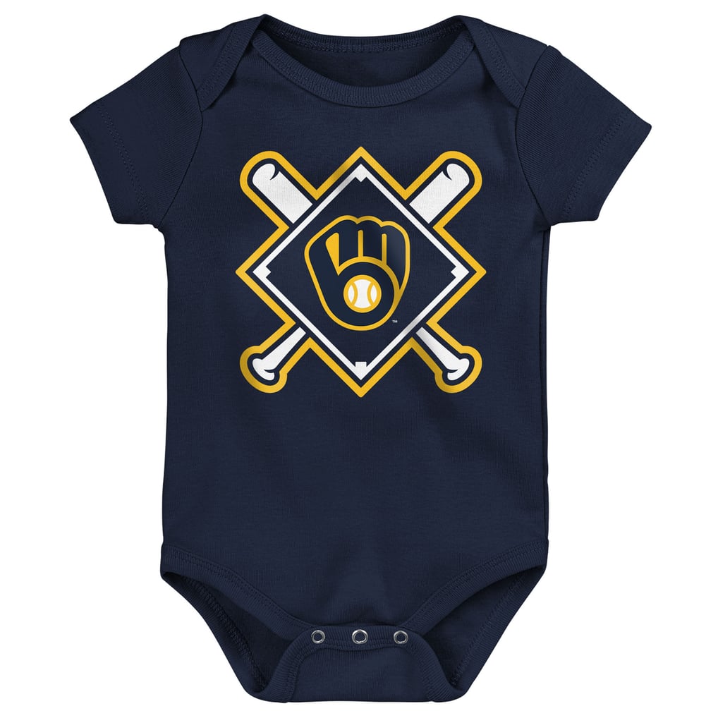 Milwaukee Brewers Outerstuff Infant Home Plate 3-Piece Bodysuit Set