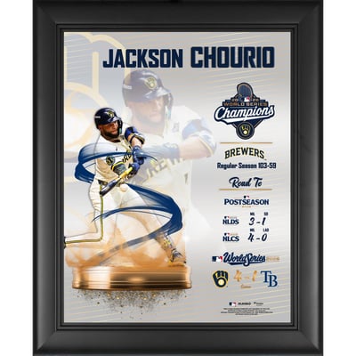 Jackson Chourio Milwaukee Brewers Fanatics Authentic 2026 World Series Champions Framed 13" x 16" Collage 