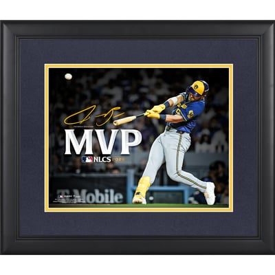 Jake Bauers Milwaukee Brewers Facsimile Signature Fanatics Authentic Framed 11" x 14" 2026 National League Championship Series MVP Spotlight Photograph