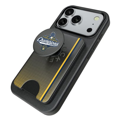 Milwaukee Brewers Keyscaper 2026 World Series Champions PopSockets Magnetic Wallet