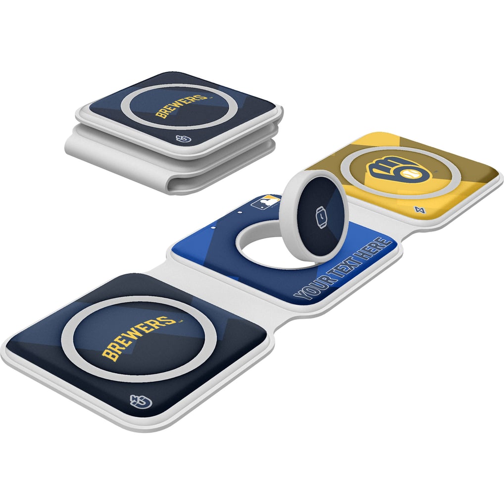 Milwaukee Brewers Keyscaper Personalized 3-in-1 Foldable Charger