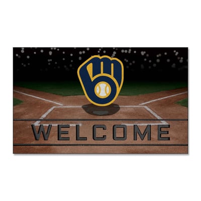 Milwaukee Brewers Logo Brands 18" x 30" Crumb Rubber Door Mat