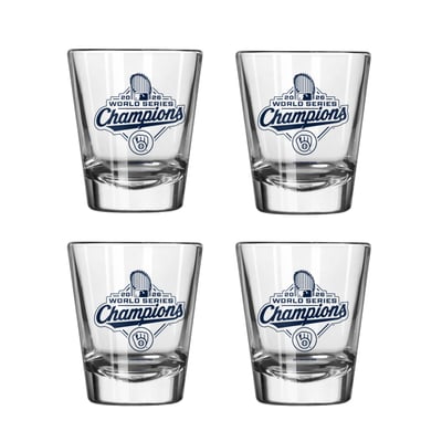 Milwaukee Brewers Logo Brands 2026 World Series Champions Four-Piece 2oz. Shot Glass Set