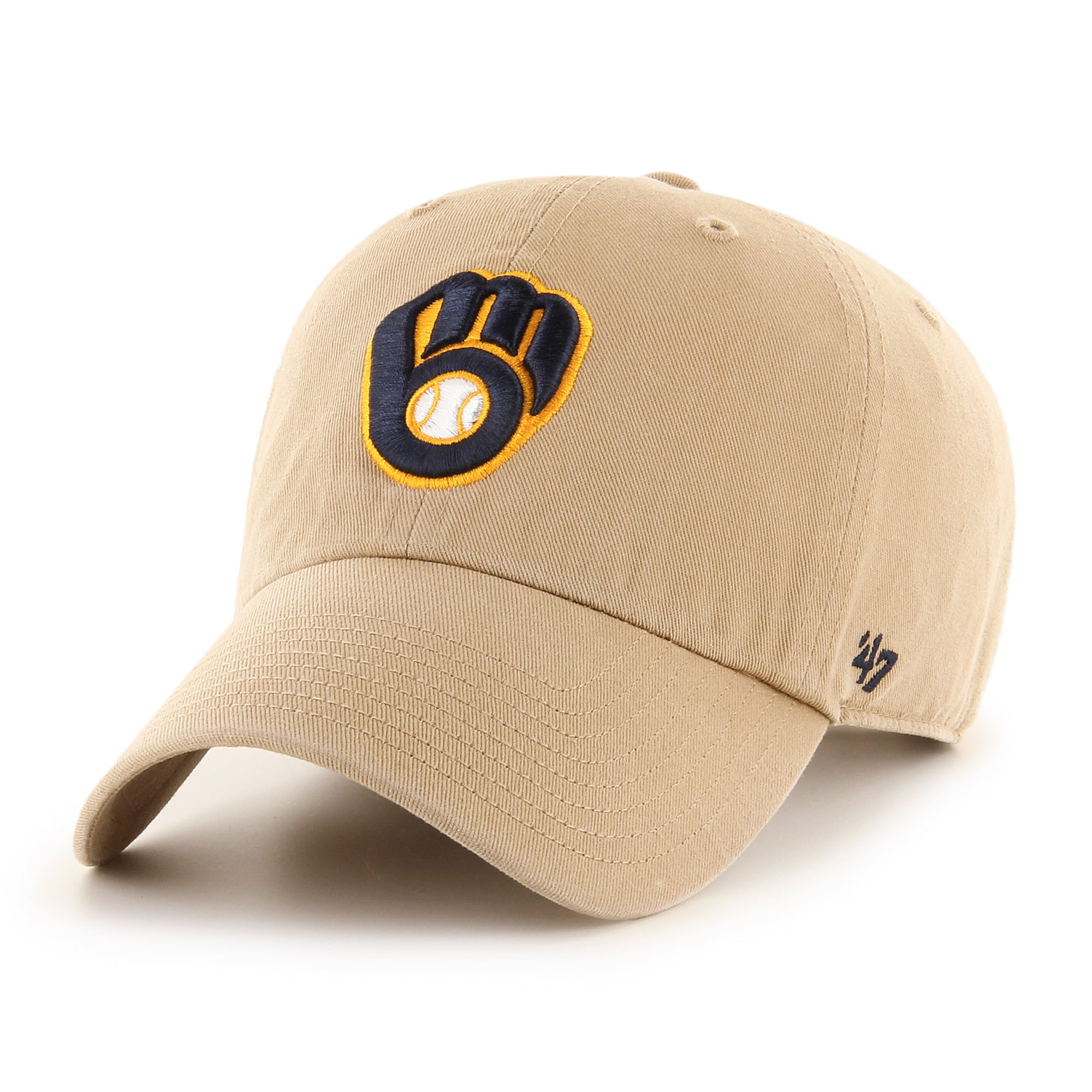 Cleat Cleaninger Men's Milwaukee Brewers '47 Khaki Clean Up Adjustable Hat