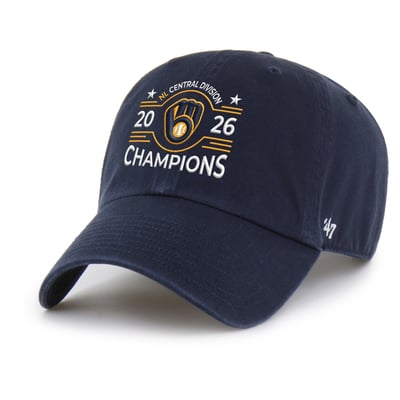  Milwaukee Brewers '47 2026 NL Central Division Champions Clean Up Adjustable Hat - Navy