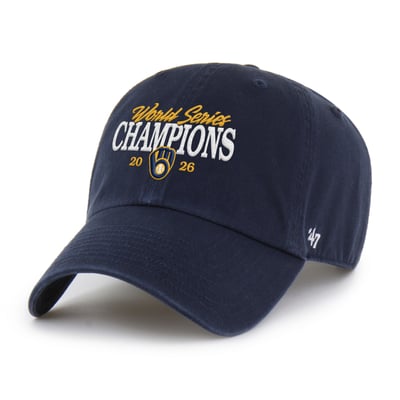 Milwaukee Brewers '47 2026 World Series Champions Clean Up Adjustable Hat - Navy